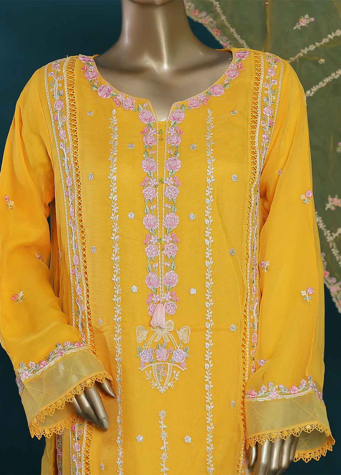 ASP-c0017 - 3 Piece Embroidered Chiffon - Image 3