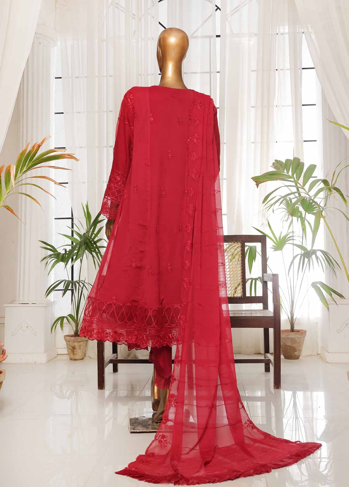 OMSC-008 F- 3 Piece Chiffon Stitched Suit - Image 5