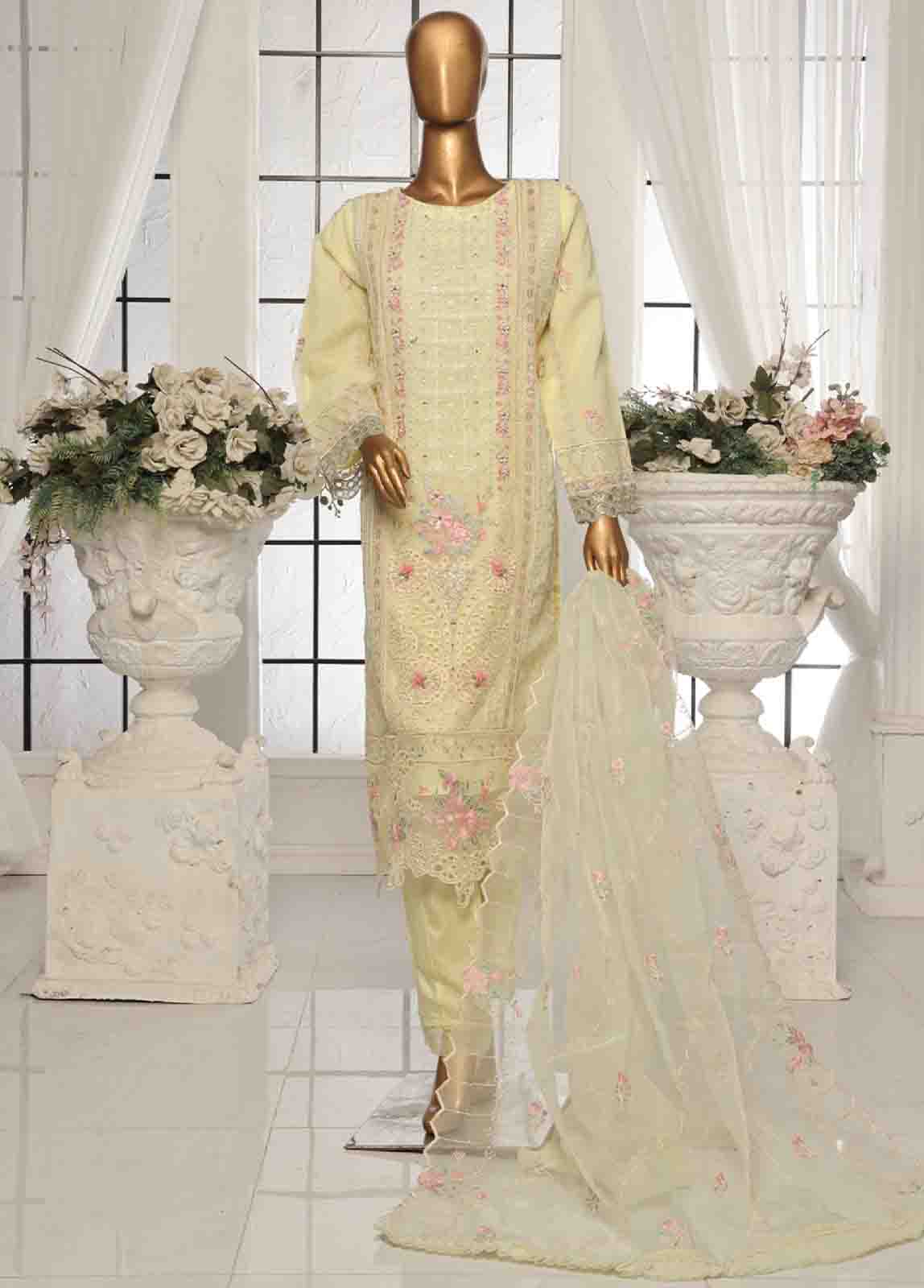 OWS-001- 3 Piece Organza Stitched Suit - Image 5