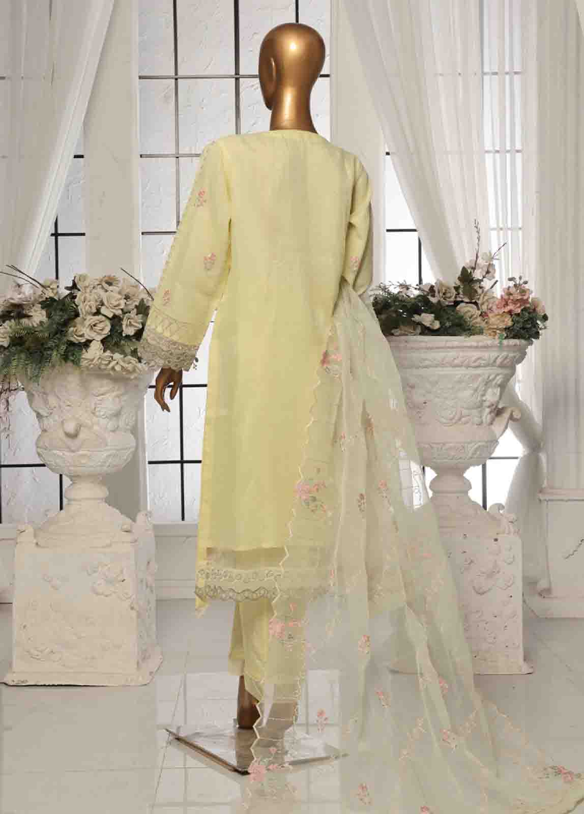 OWS-001- 3 Piece Organza Stitched Suit - Image 6