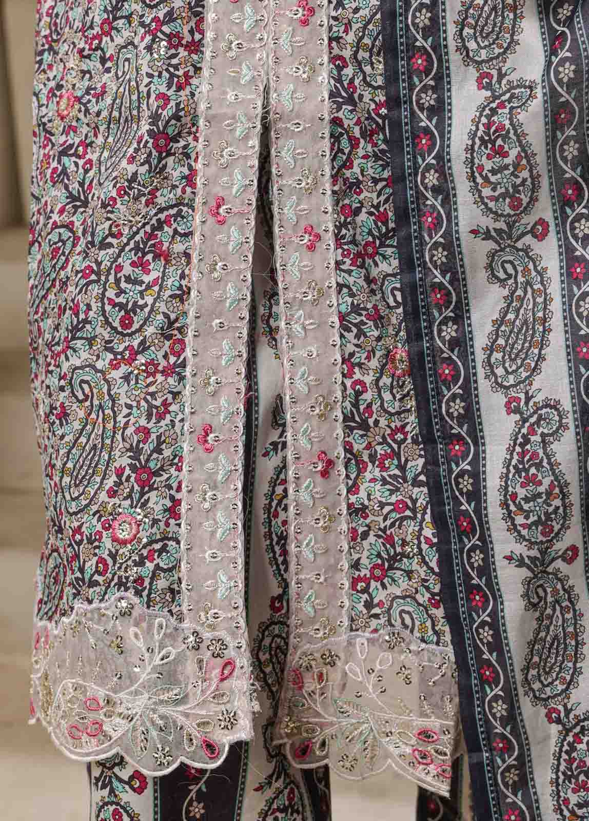 SM-088-EMB- 3 Piece Embroidered Stitched Suit - Image 4