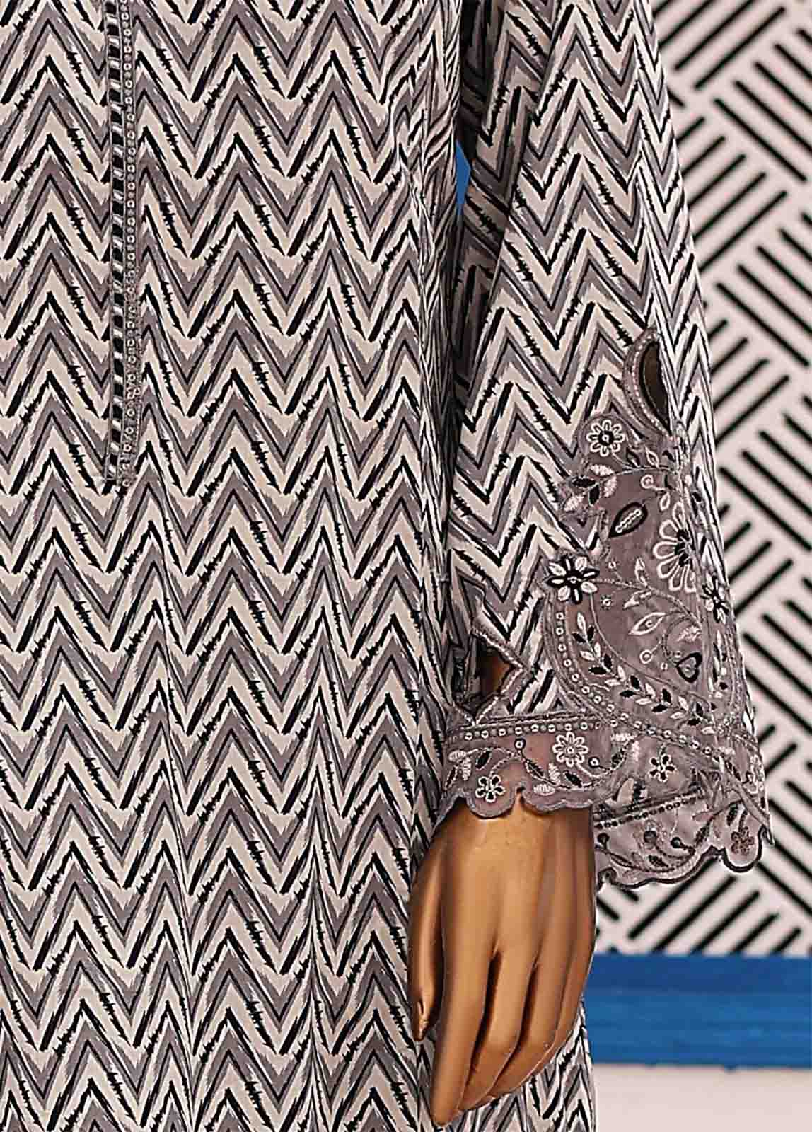 SM-FR-0202- 3 Piece Frock Style Stitched Suit - Image 3