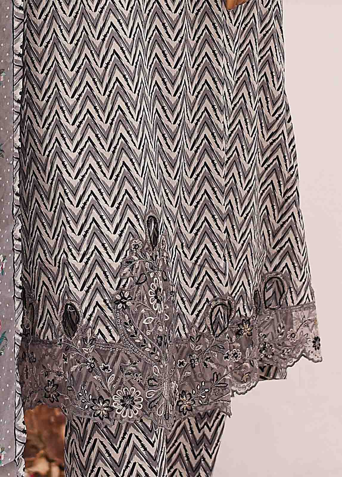 SM-FR-0202- 3 Piece Frock Style Stitched Suit - Image 4