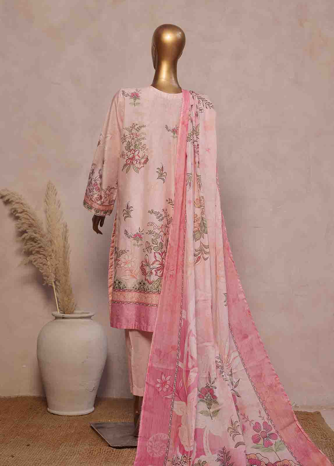 SM-RE-009-3 Piece Chikankari Stitched Suit - Image 6