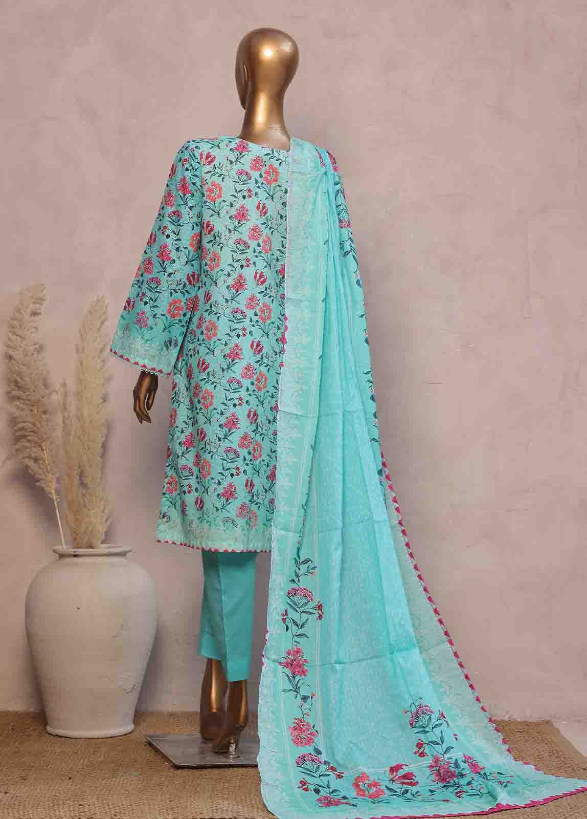WC-RE-024-3 Piece Chikankari Stitched Suit - Image 3