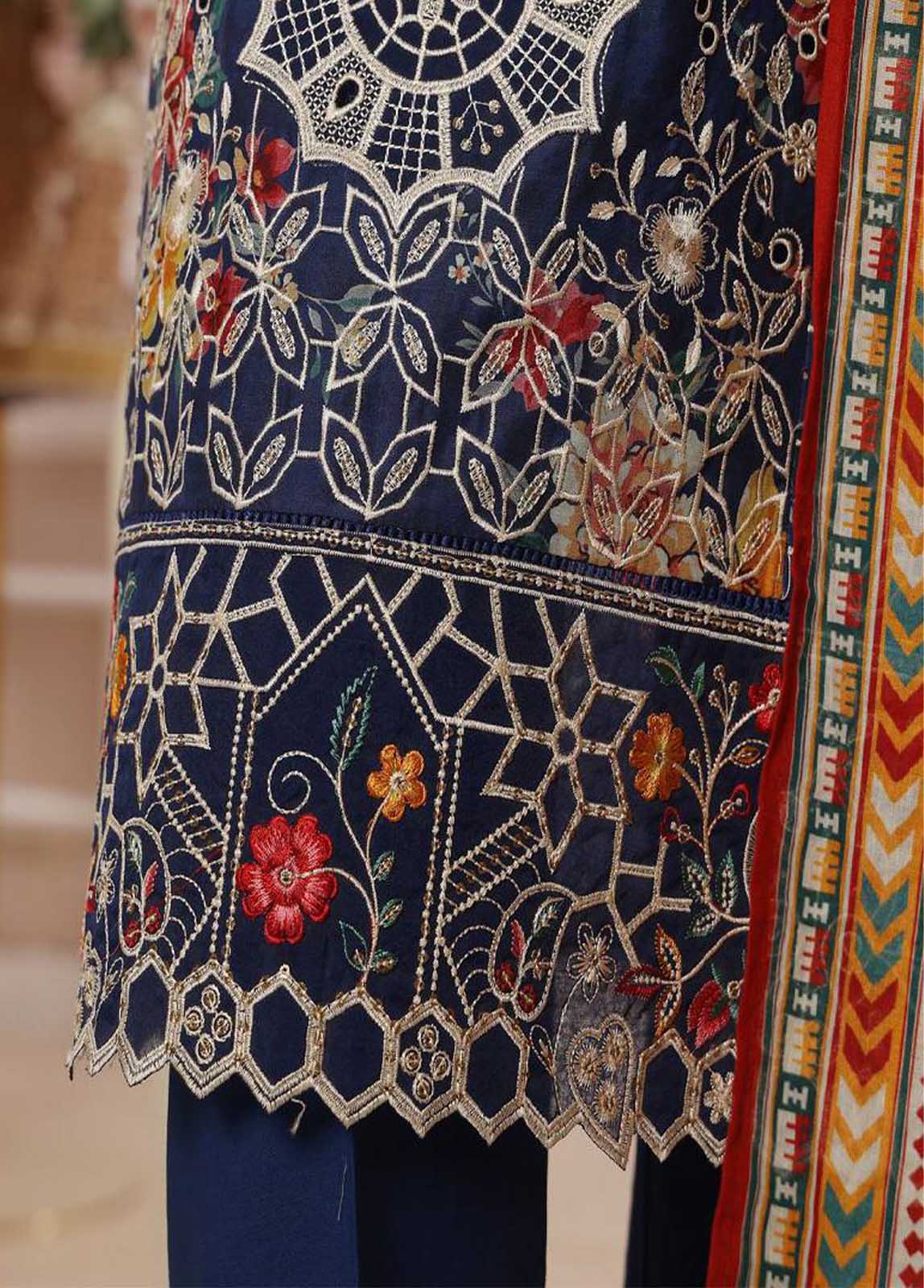 SME-768 -3 Piece Embroidered Stitched Suit - Image 5