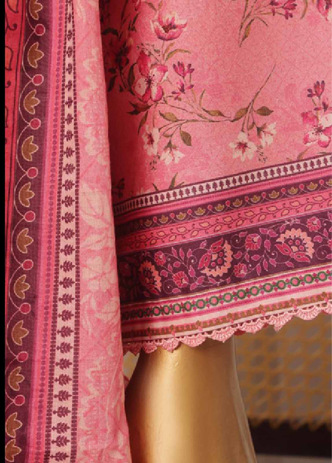 SMED-004- 3 Piece Printed Embroidered Stitched Suit - Image 3