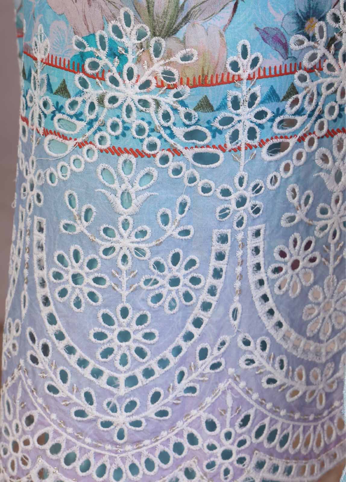 SMED-013 -3 Piece Embroidered Stitched Suit - Image 3