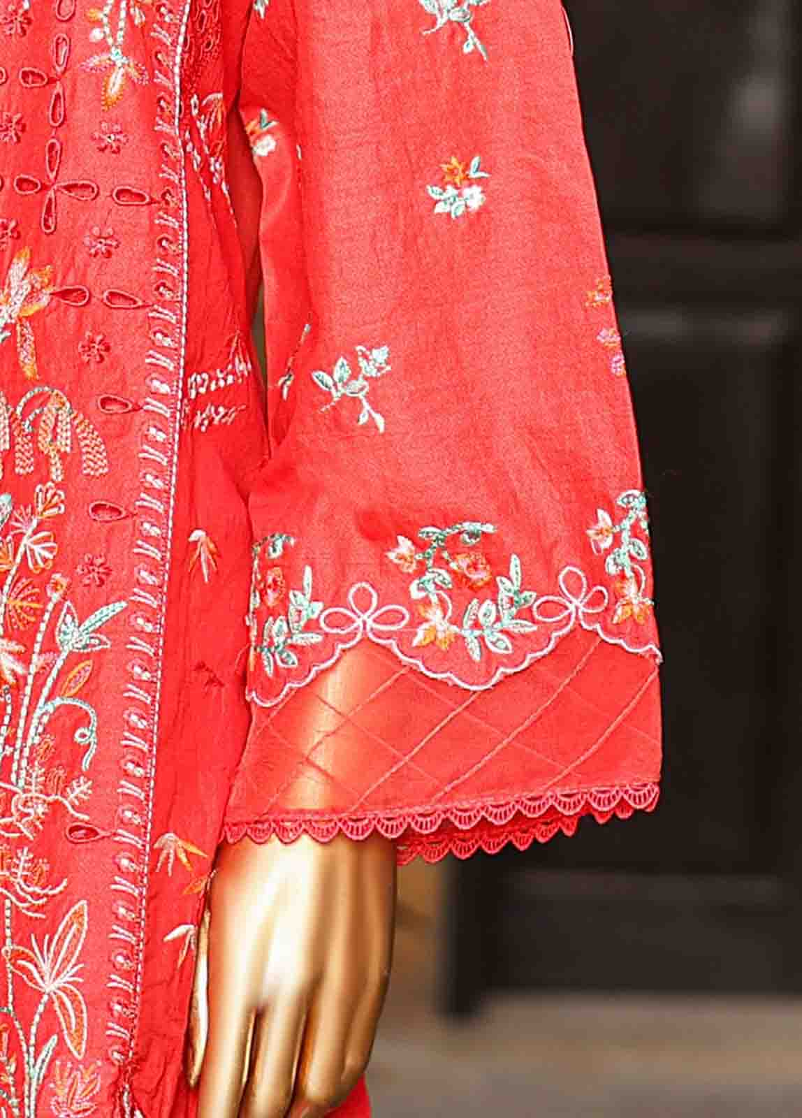 SMLF-EMB-449 B - 3 Piece Embroidered Stitched Suit - Image 4