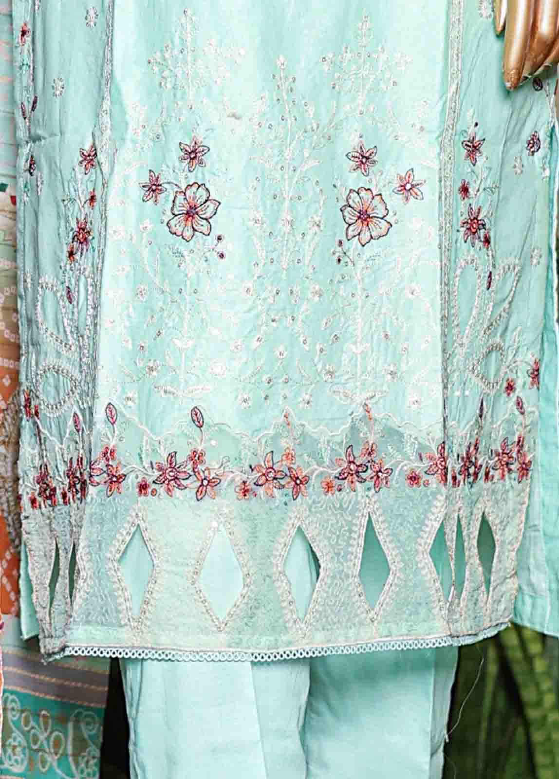 SMLF-EMB-450 B - 3 Piece Embroidered Stitched Suit - Image 3