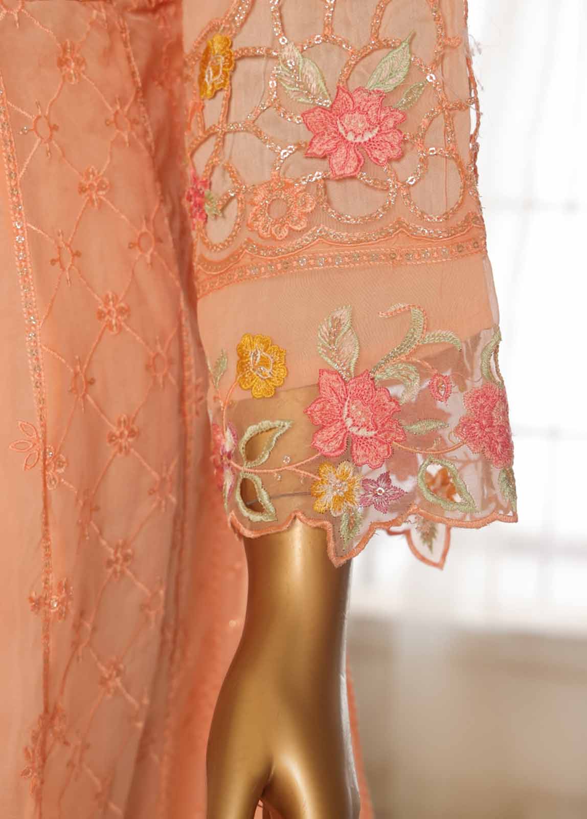 STS-001- 3 Piece Organza Stitched Suit - Image 3