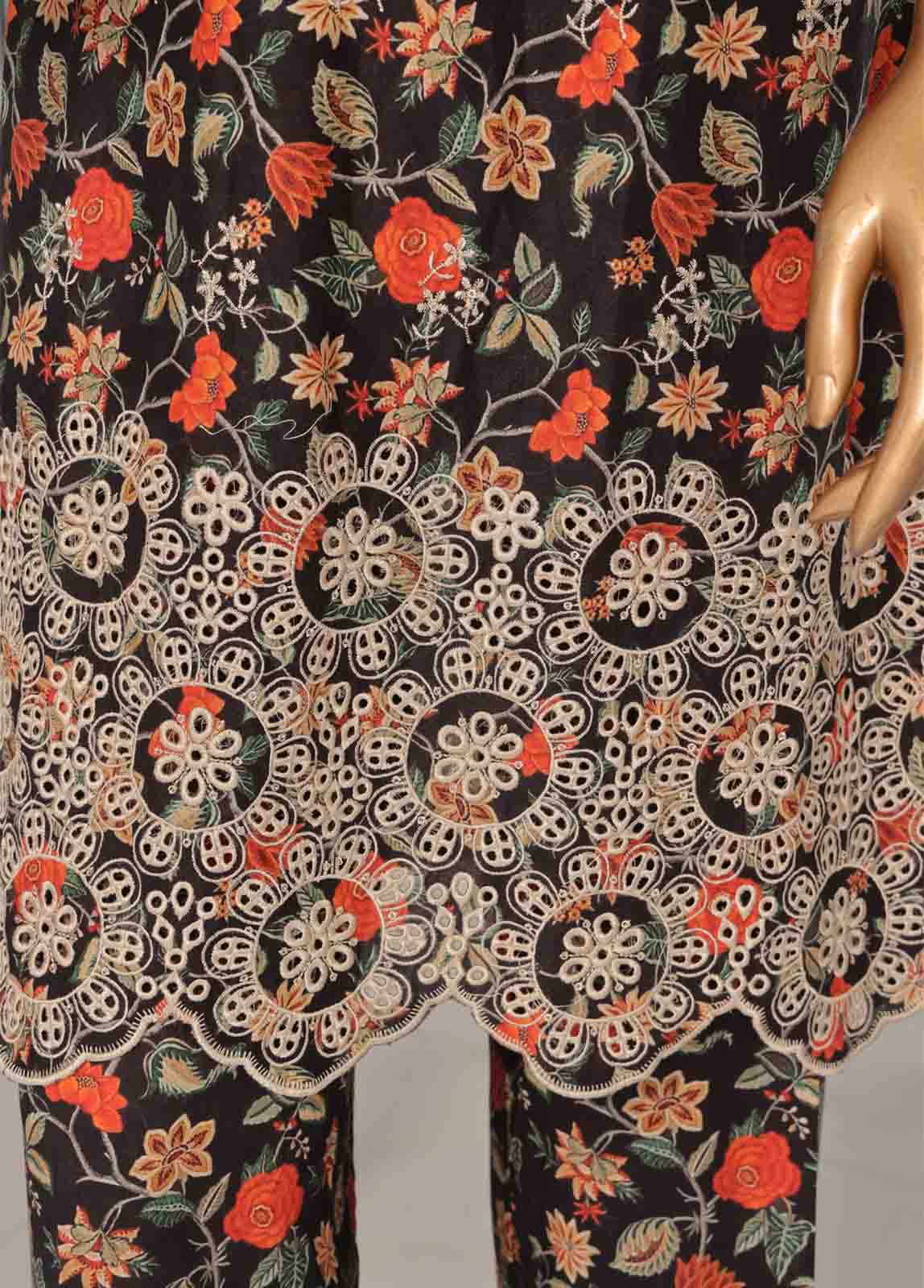 WCKE-019 C-3 Piece Chikankari Stitched Suit - Image 5