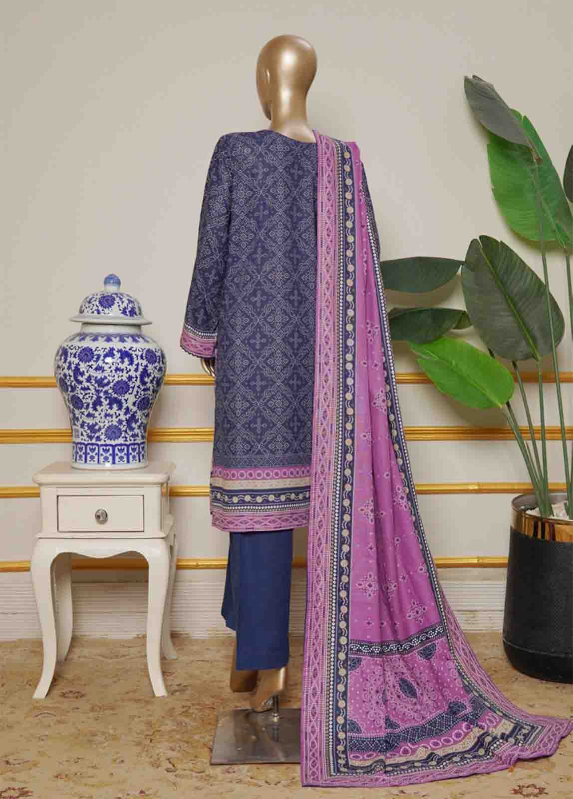 WKE-0013-3 Piece Khaddar Embroidered Stitched Suit - Image 4