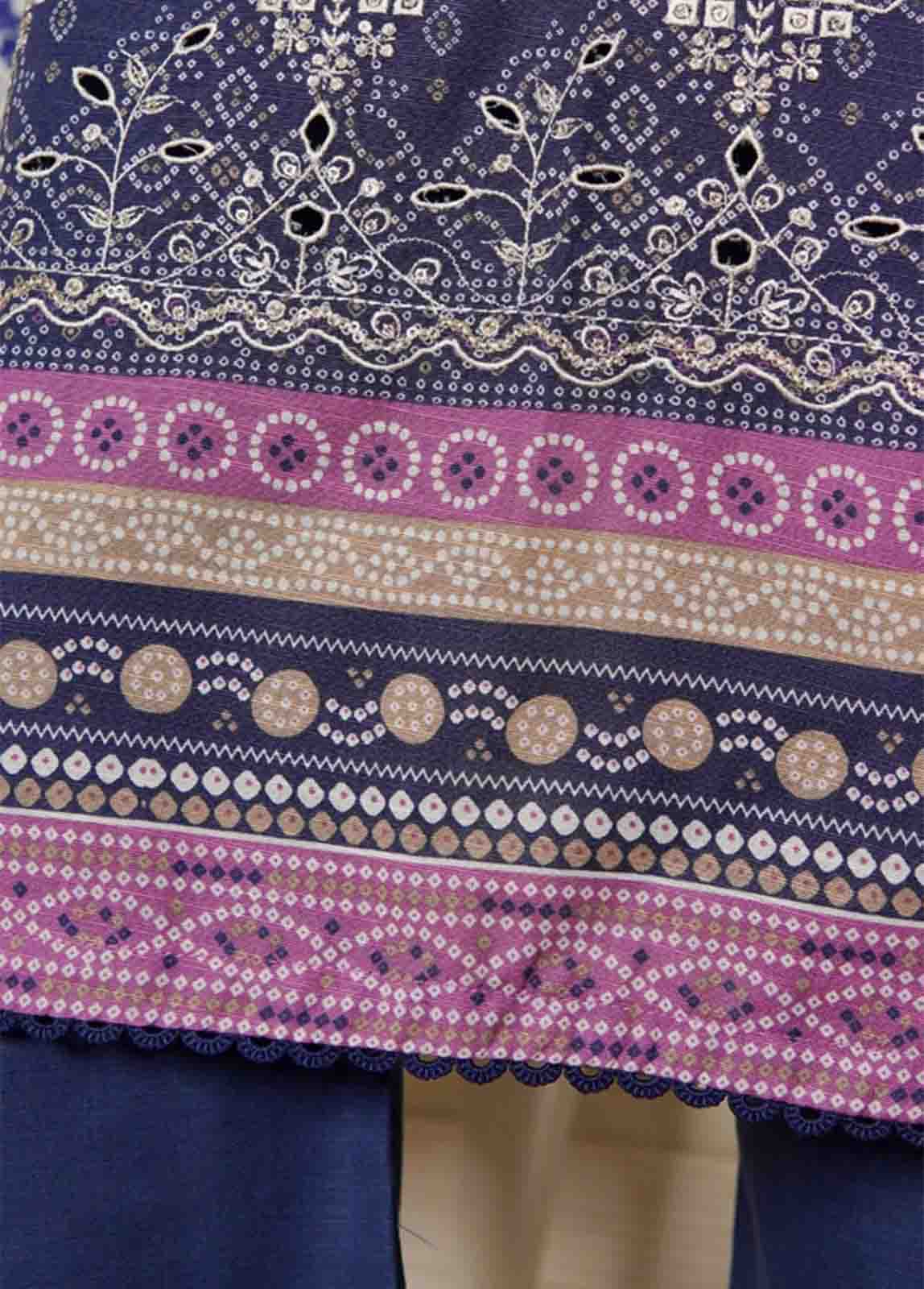 WKE-0013-3 Piece Khaddar Embroidered Stitched Suit - Image 6